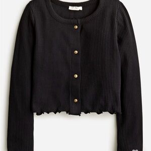 Crewcuts Black Cardigan with Gold Buttons
